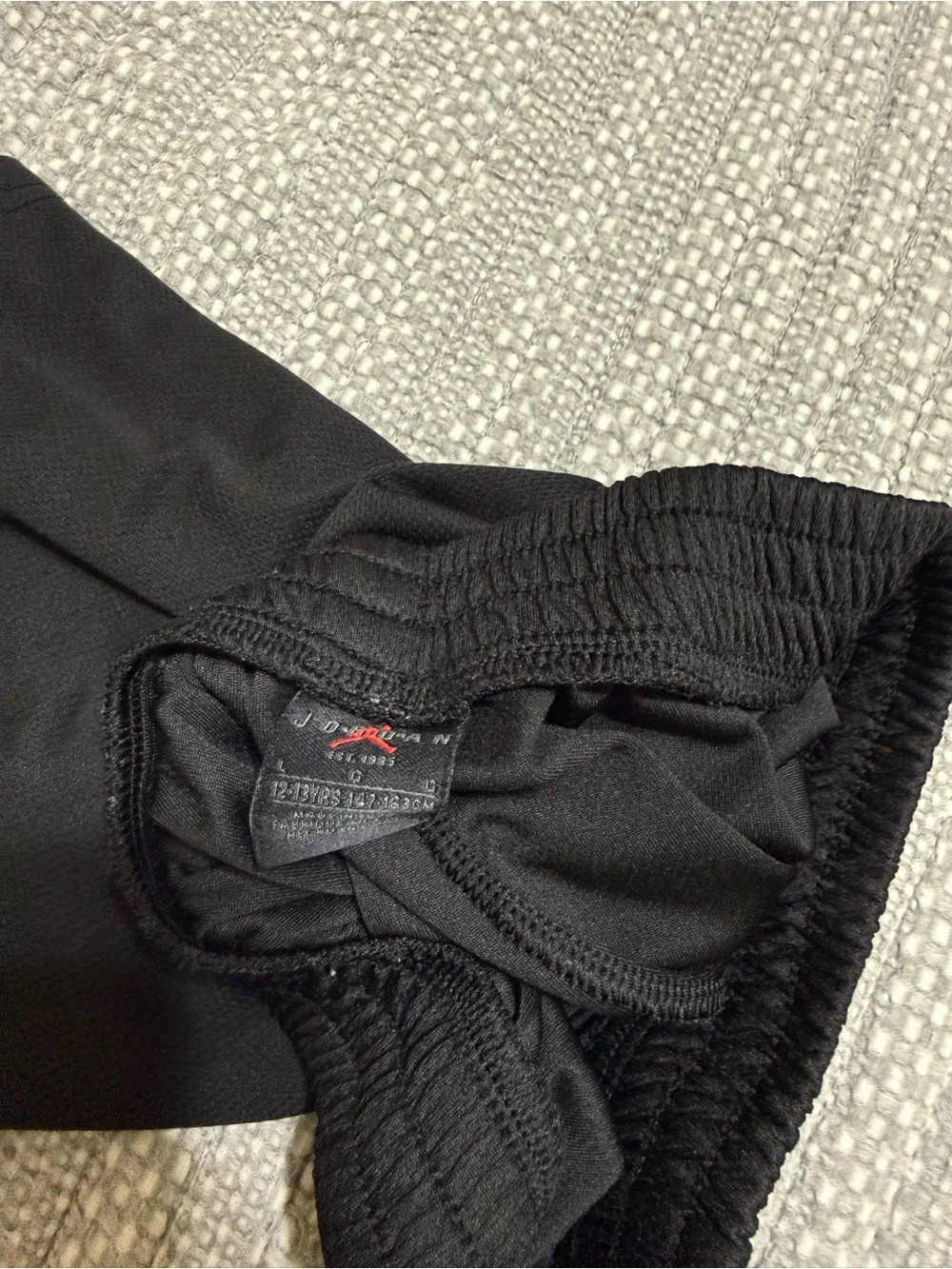 Nike Black Shorts with White Jumpman Logo Size Large 12-13